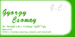 gyorgy csomay business card